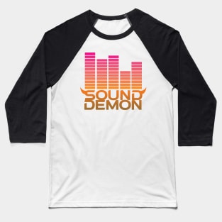 Sound Demon Pink and Orange Baseball T-Shirt